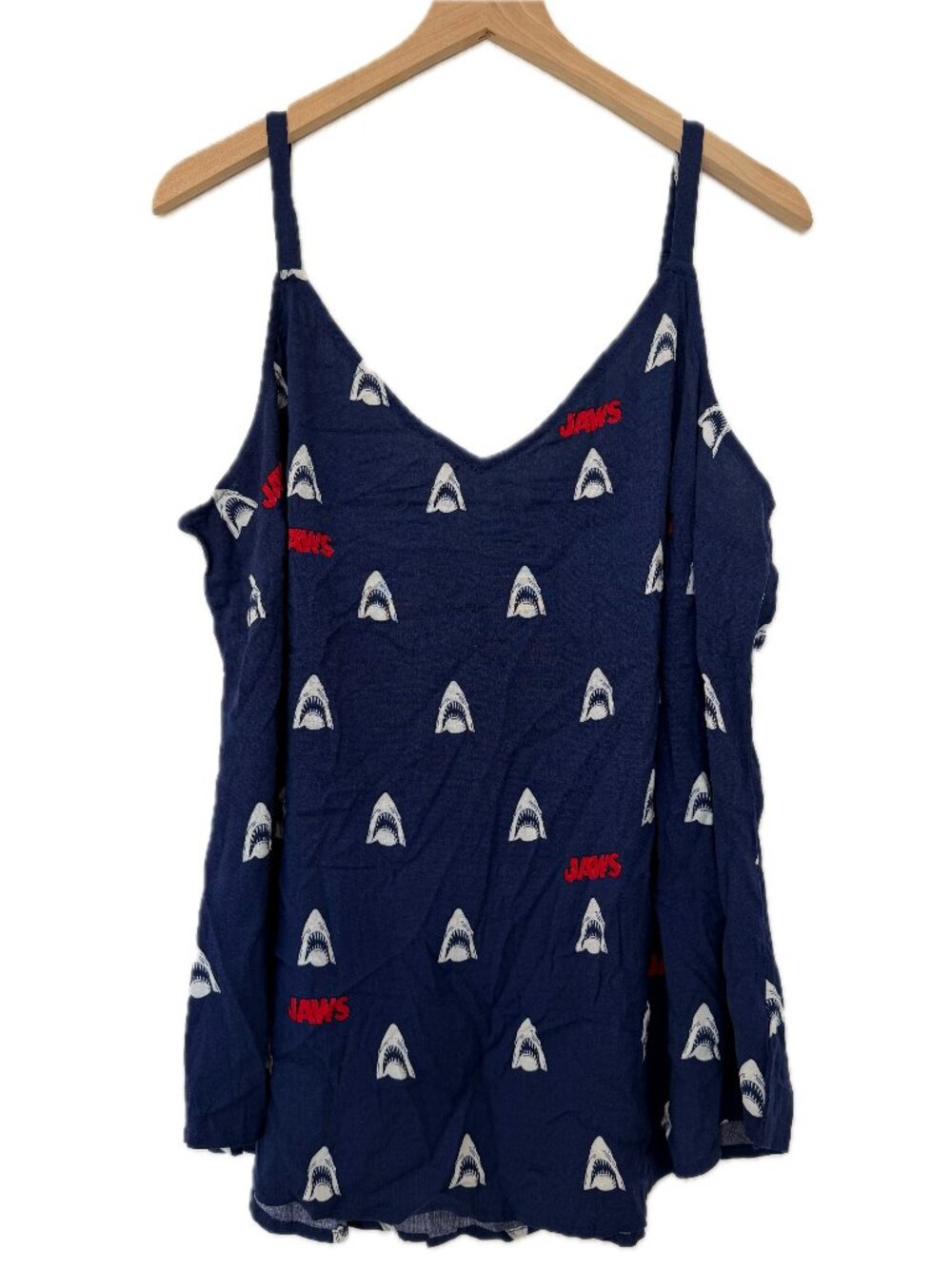 New Torrid Jaws Blue Shark Print Tank Top - Size 1X